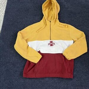 Iowa State Cyclones Hoodie Sweatshirt Mens Small Gold Red NCAA Football Tailgate